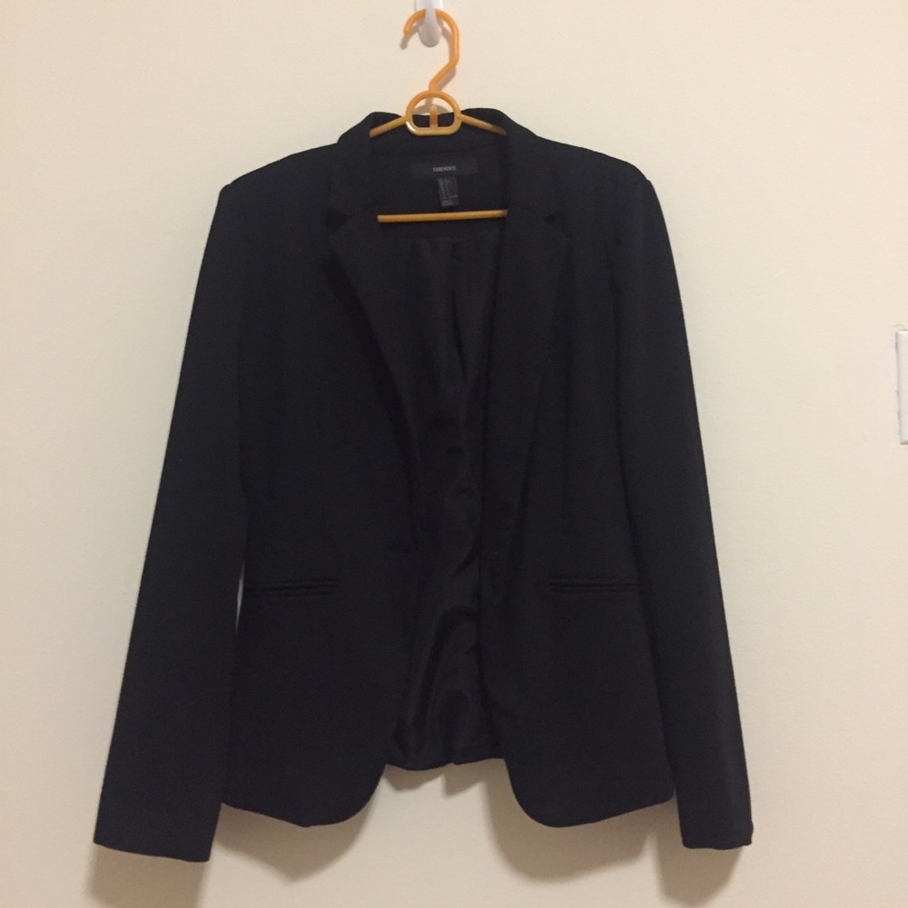 Forever 21 classic black blazer top